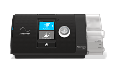 Et udklip af et AirSense 10 Elite CPAP-apparat